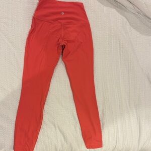 lululemon coral pink Womans Leggings size 2